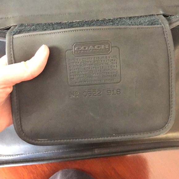 Vintage Coach Messenger Laptop Bag - Black Leather - Picture 9 of 12